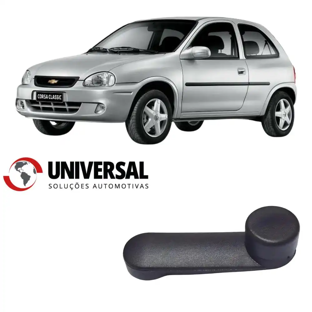 MACANETA VIDRO CORSA PRETA (PLASTICA)