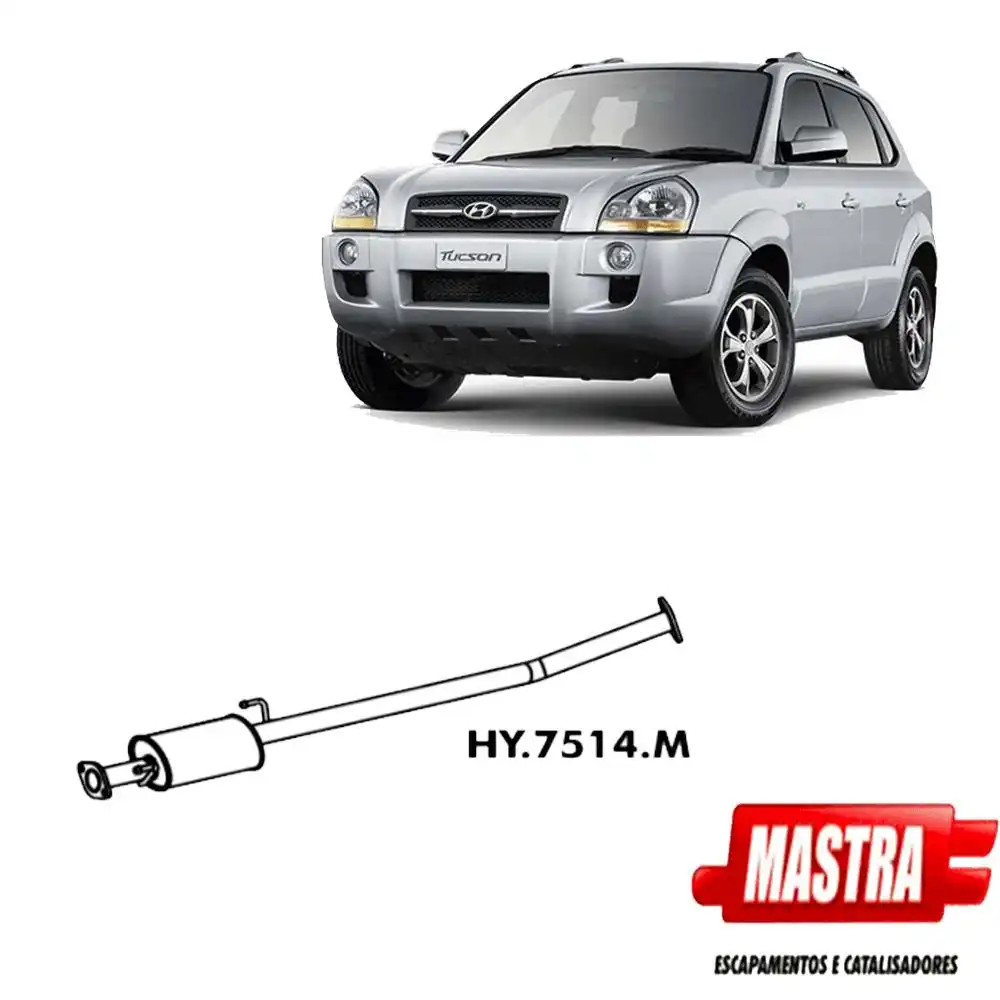 SILENCIOSO INTERMEDIARIO HYUNDAI TUCSON 2.0 16V 2005 A 2008