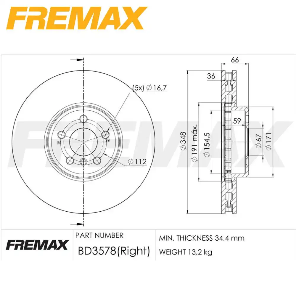 DISCO FREIO DIANTEIRO BMW 320I 2.0 16V 2019 ACIMA DIREITO