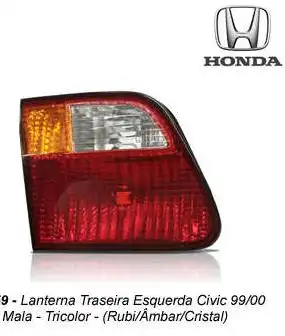 SINAL TRAS HONDA CIVIC 99/00 ESQ (TAMPA)