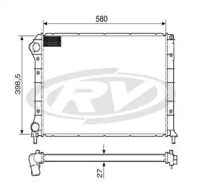 RADIADOR FIAT DOBLO 1.3 1.4 1.6 1.8 16V 2001/