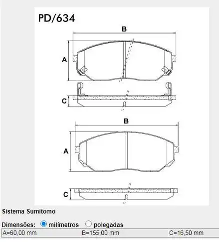 PASTILHA FREIO DIANTEIRA KIA SORENTO 3.5 V6 2.4 2.5 CRDI 200