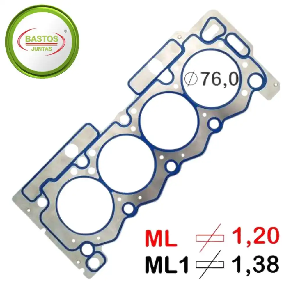 JUNTA CABECOTE 206 1.4 8V 2001 A 2012 1,20MM METAL