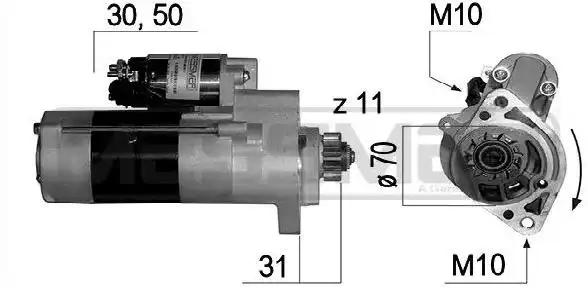MOTOR PARTIDA NISSAN FRONTIER 2.5 2005/... 11 DENTES