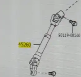 CRUZETA COLUNA DIRECAO TOYOTA COROLLA 2009 A 2013
