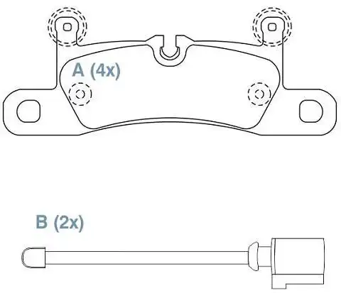 PASTILHA FREIO TRAS TOUAREG 2011/