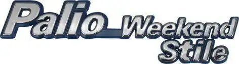 EMBLEMA FIAT PALIO WEEKEND STILE  FUNDO AZUL