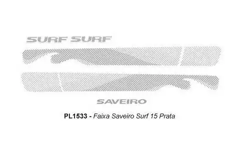 FAIXA LATERAL SAVEIRO SURF 2015/ PRATA