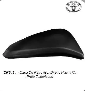CAPA ESPELHO EXT HILUX 2016 A 2023 DIR PRETA TEXT