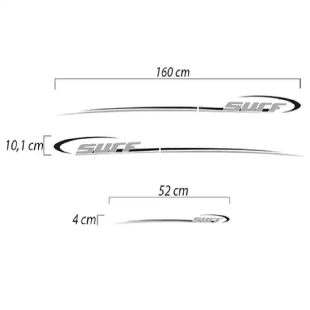 FAIXA LATERAL SAVEIRO PARATI SURF 2007/ PRETO/PRATA