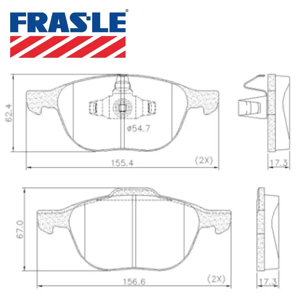 PASTILHA FREIO DIANTEIRA FOCUS 1.6 2.0 2009 A 2019