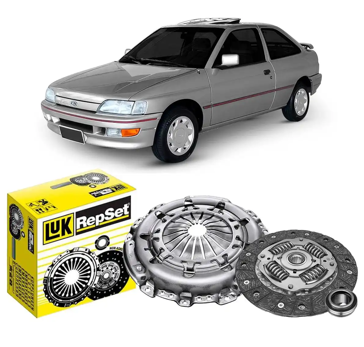 KIT EMBREAGEM ESCORT 2 1.8 2.0 1993 A 1996 COM ROLAMENTO