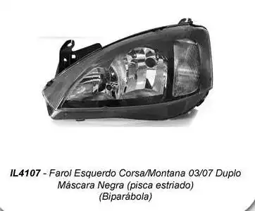 FAROL CORSA MONTANA 2003 A 2012 ESQ MASC NEGRA PISCA RAIADO