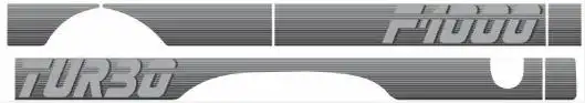 FAIXA LATERAL F-1000 91  TURBO  PRATA