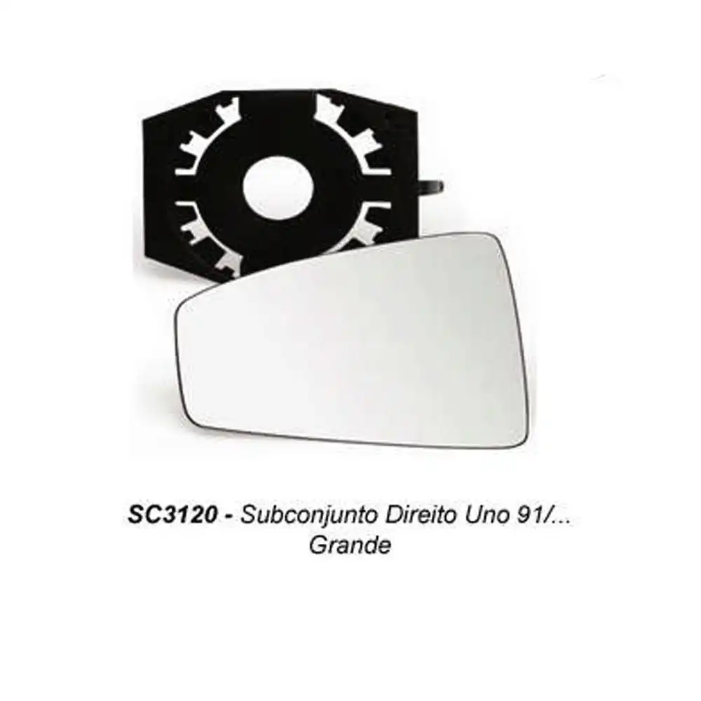 VIDRO ESPELHO FIAT UNO 91/ DIR C/BASE