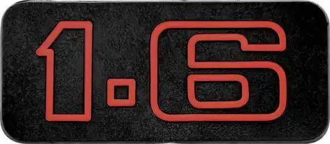 EMBLEMA 1.6 (GRADE) VERMELHO GOL, V. P. S. /86