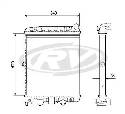RADIADOR GOL PLUS 97/ 1.0 16V C/AR