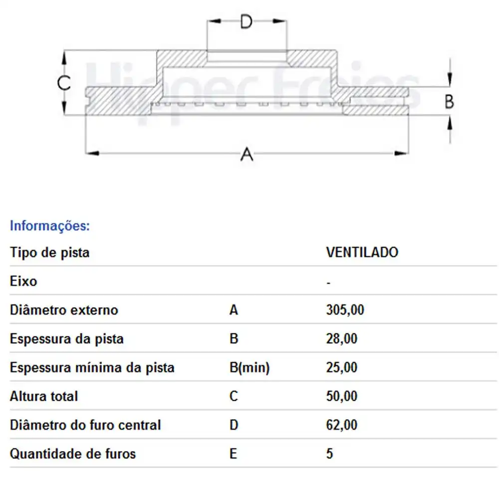 DISCO FREIO DIANTEIRO TOYOTA COROLLA CROSS 2.0 2021 EM DIANT