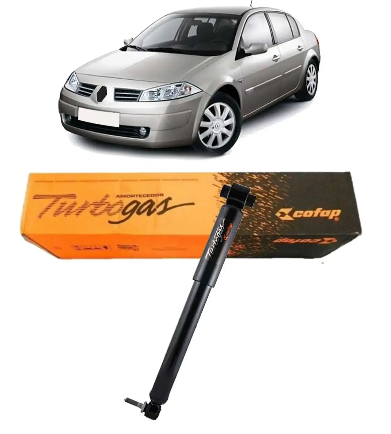 AMORTECEDOR TRASEIRO RENAULT MEGANE 2006 A 2010