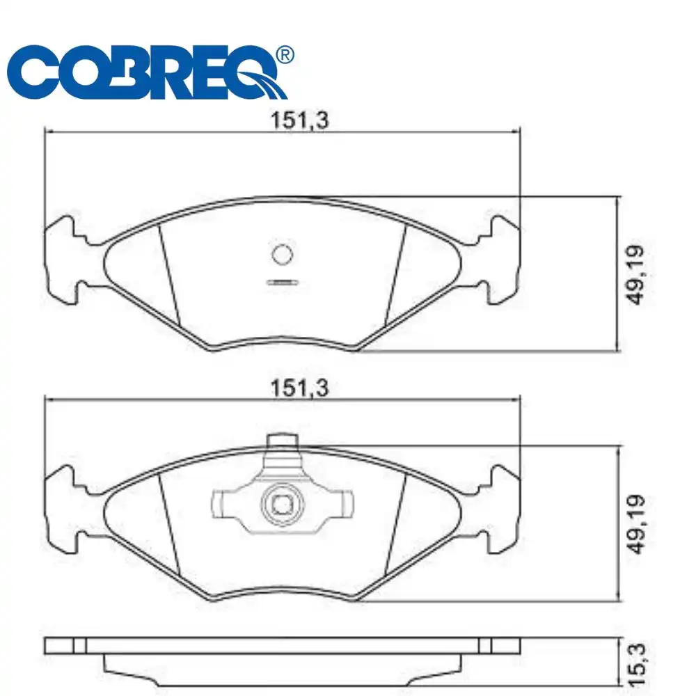 PASTILHA FREIO DIANTEIRA GOL GIV 2009 A 2011 SISTEMA TEVES