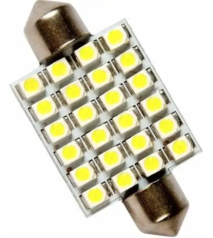 LAMPADA TORPEDO GRANDE (LED) QUADRADA 24 LEDS 42MM
