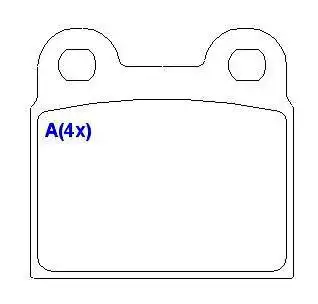 PASTILHA FREIO DIANTEIRA FUSCA