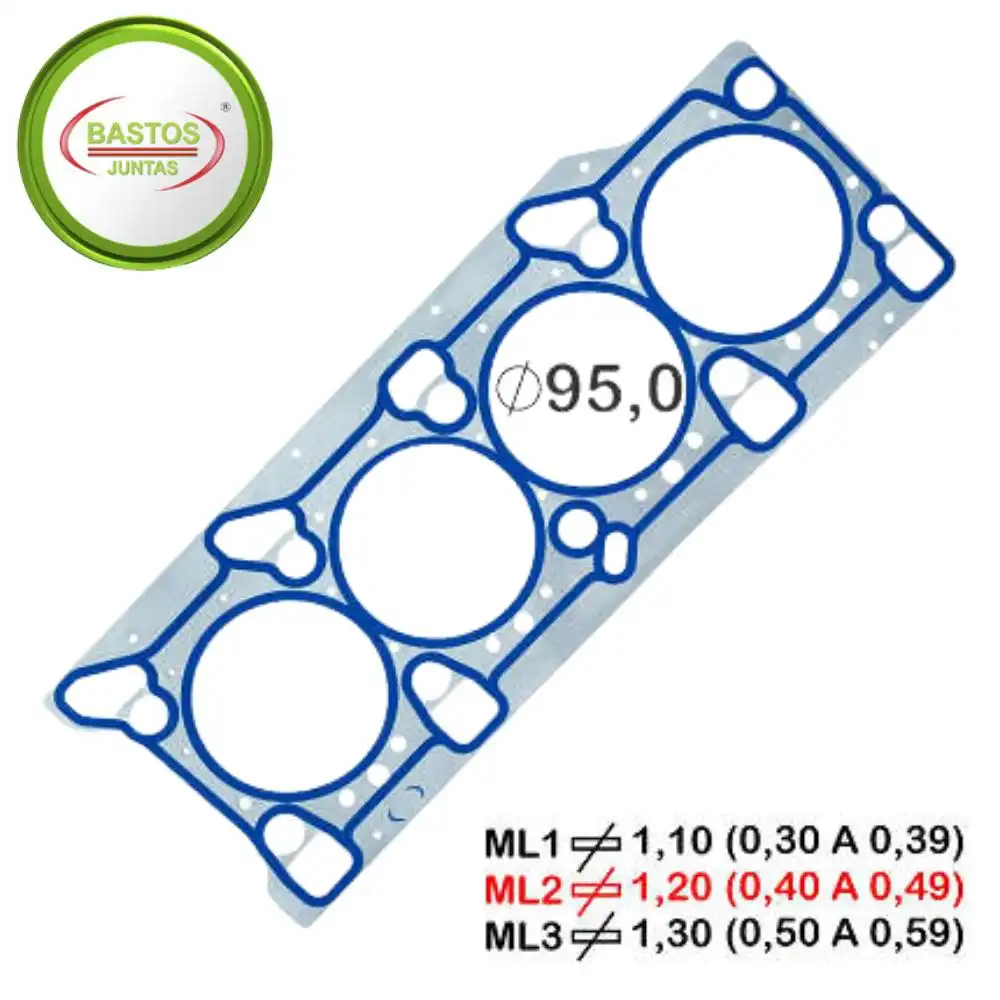 JUNTA CABECOTE S-10 2.8 16V 2012 ACIMA METAL 2 PIC