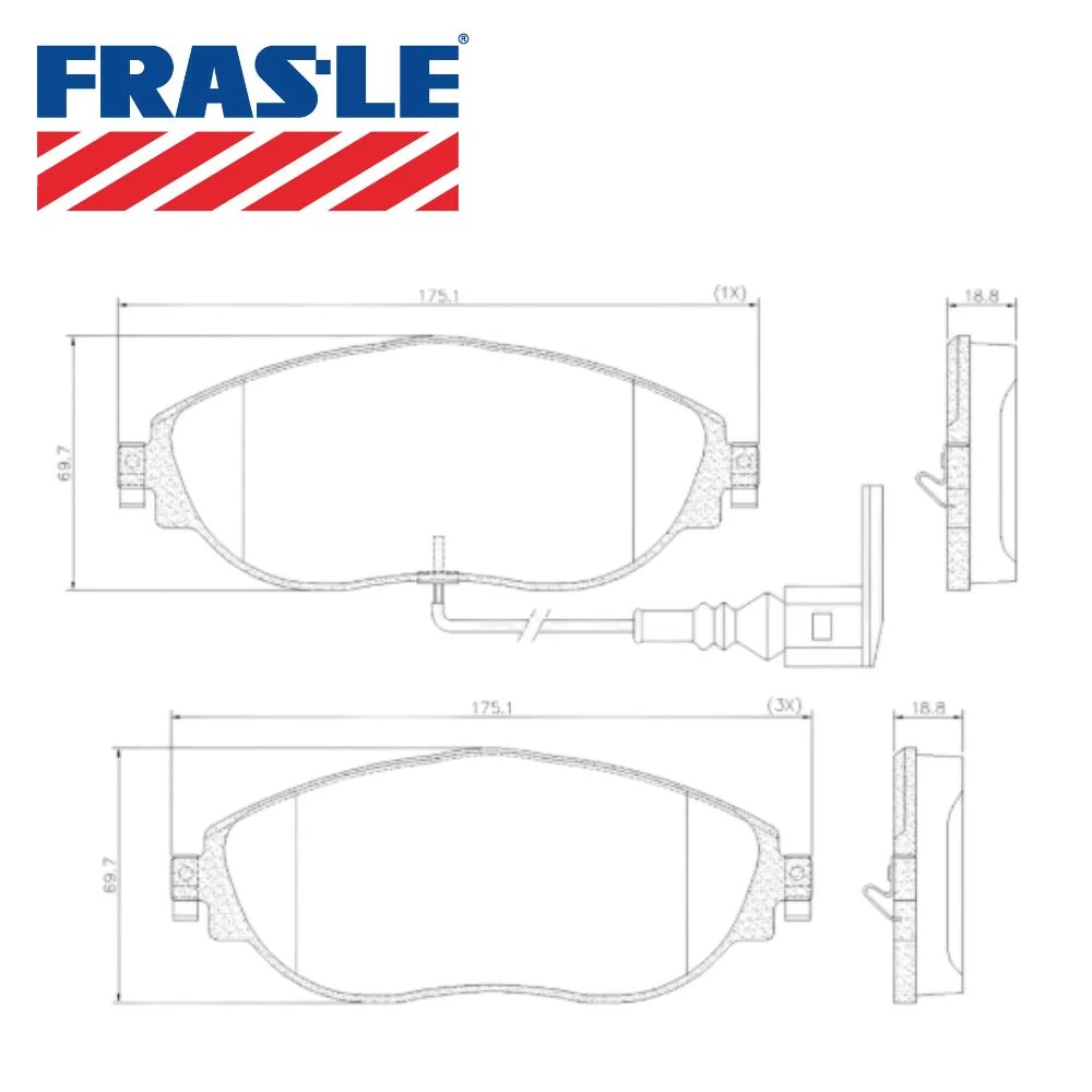 PASTILHA FREIO DIANTEIRA TIGUAN 250 TSI 1.4 2018/