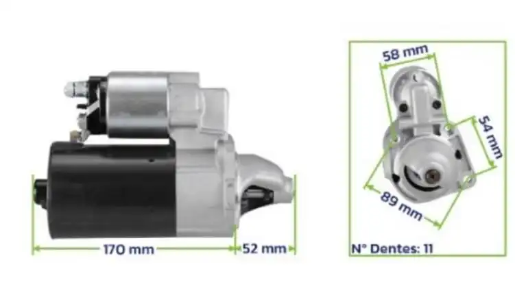 MOTOR PARTIDA UNO PALIO 1.0 1.5 MPI 8V 1996 A 2003 COMPLETO