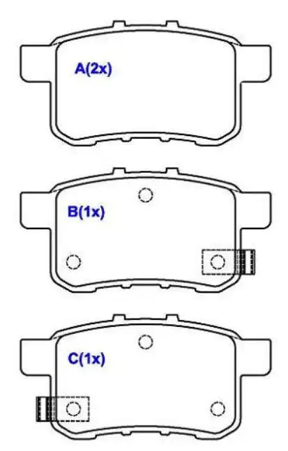 PASTILHA FREIO TRASEIRA HONDA ACCORD 3.5 EX V6 24V
