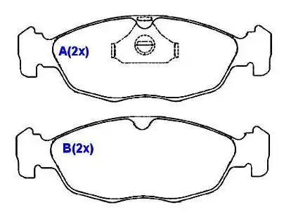 PASTILHA FREIO DIANTEIRA CORSA 1.0 1.4 1.6 2000/ TEVES