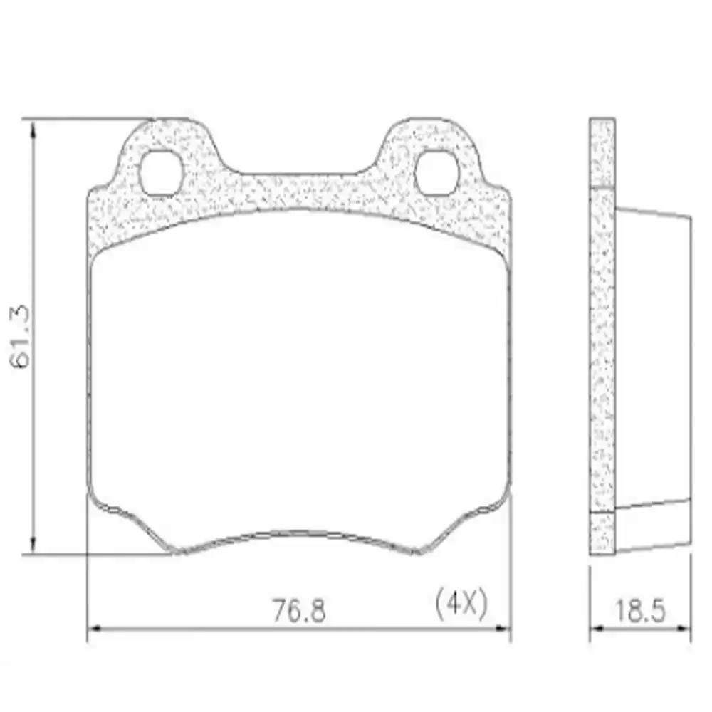 PASTILHA FREIO DIANTEIRA GOL PLUS 1994 A 1995 SISTEMA TEVES