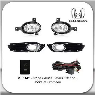 KIT FAROLETE HR-V 2015 EM DIANTE MOLDURA CROMADA