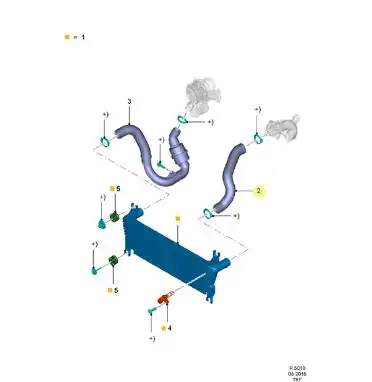 MANGUEIRA RESFRIADOR AR FORD RANGER 2.2 DIESEL 13/18 (INTERC