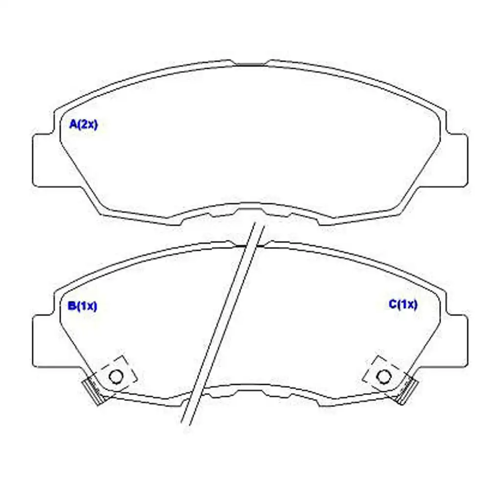 PASTILHA FREIO DIANTEIRA HONDA ACCORD 1.8 16V 1993 A 1998