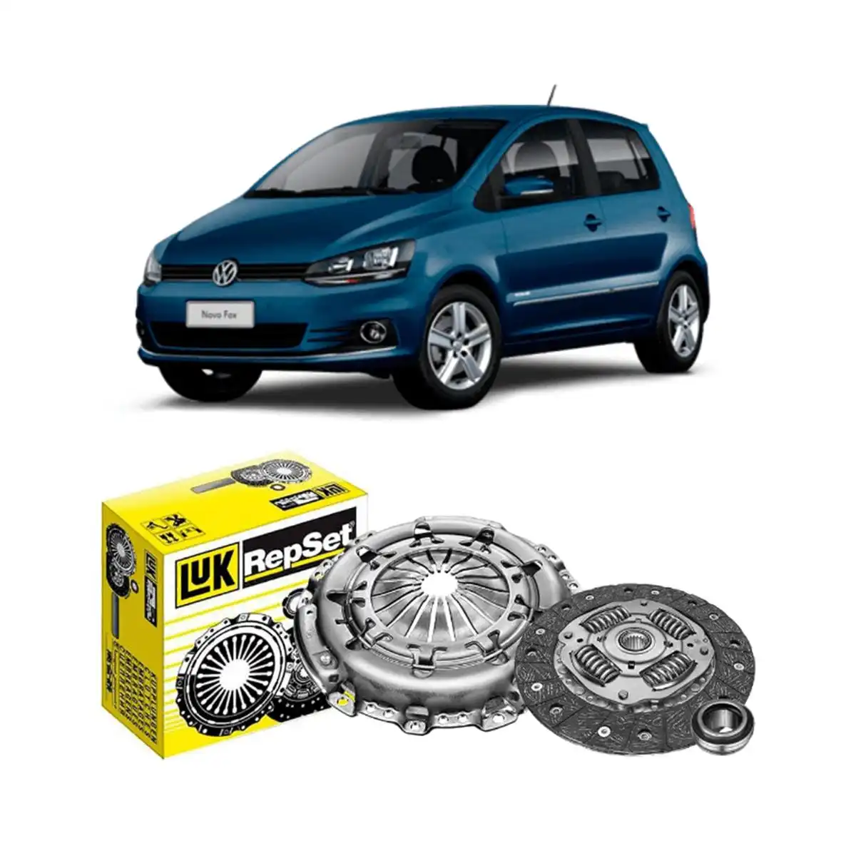 KIT EMBREAGEM FOX 1.6 16V EA211 2014 A 2021 COM ROLAMENTO