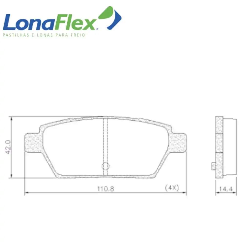 PASTILHA FREIO TRASEIRA FUSION 2006 A 2012