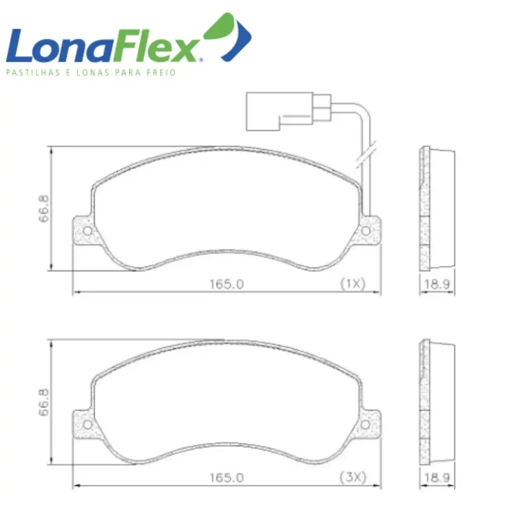PASTILHA FREIO DIANTEIRA FORD TRANSIT 2.0 2012/