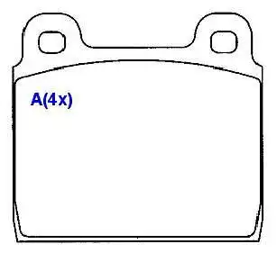 PASTILHA FREIO DIANTEIRA KOMBI 1982/