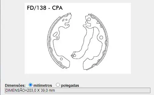 SAPATAS FREIO FOCUS 1999 A 2009