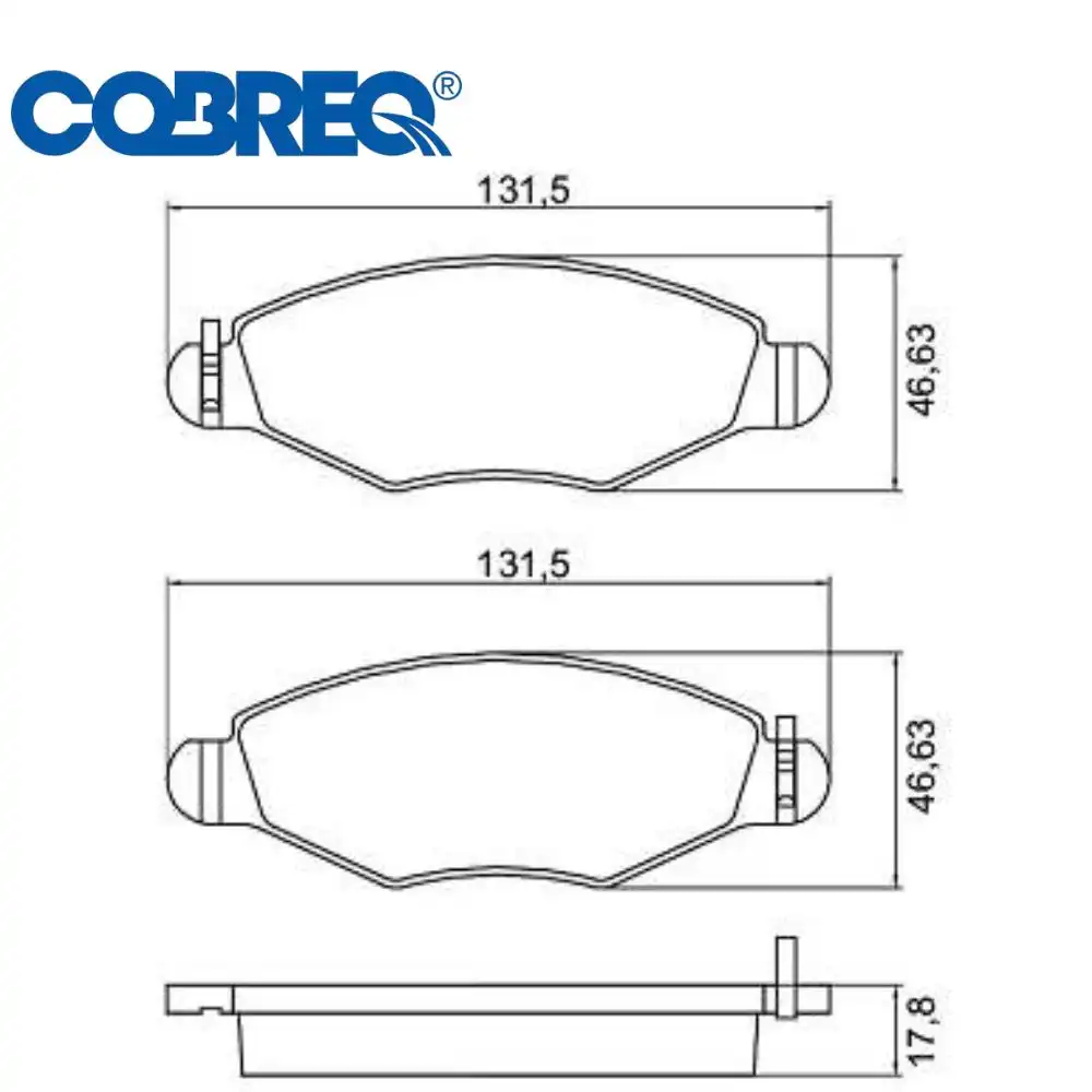 PASTILHA FREIO DIANTEIRA PEUGEOT 206 1.1 1.4 1.6 1998/