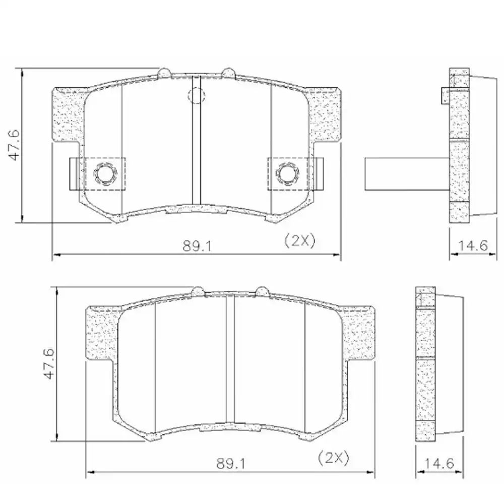 PASTILHA FREIO TRASEIRA HONDA NEW CIVIC 2006 A 2011
