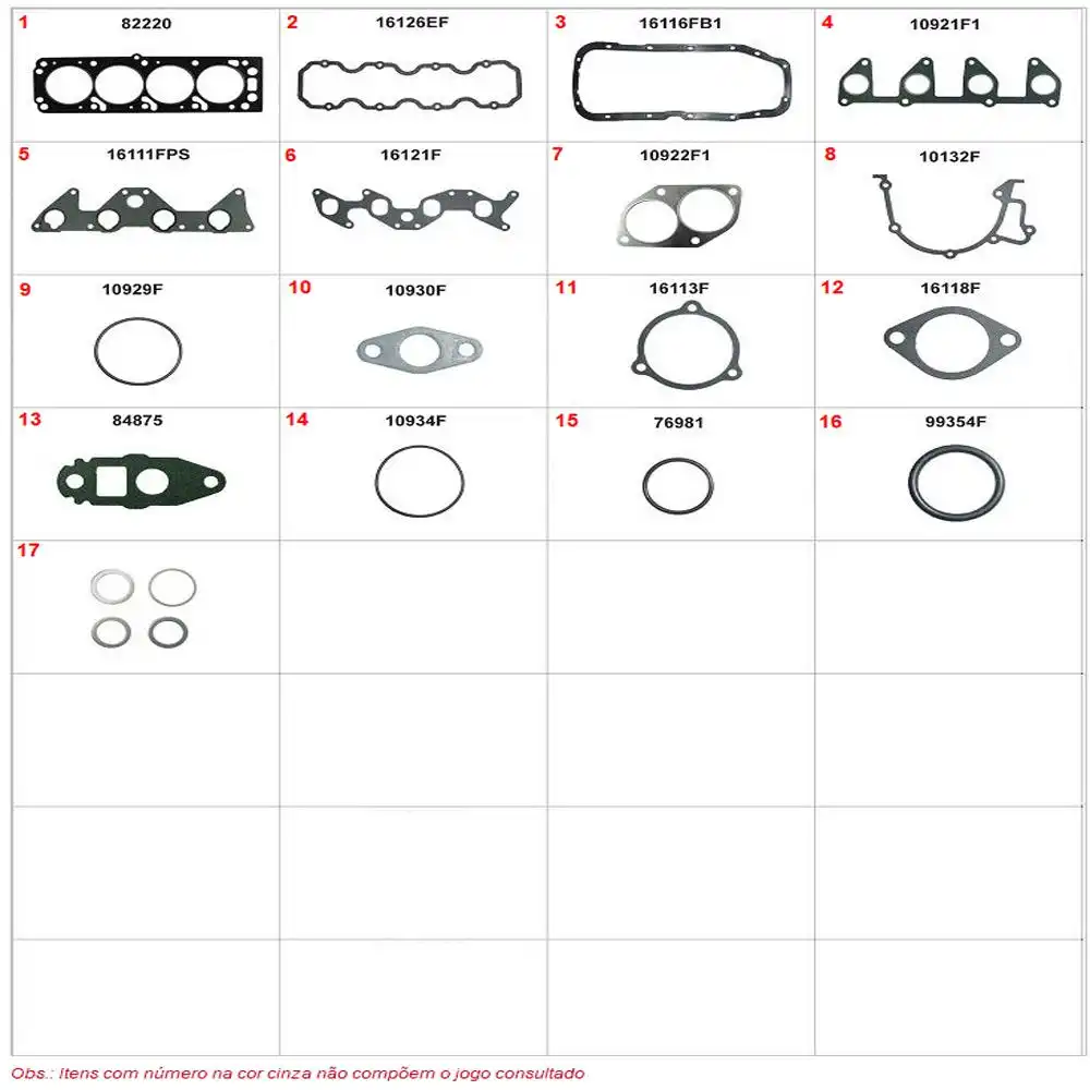 JUNTA MOTOR MONZA 1.8 87/