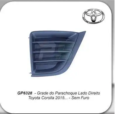 GRADE PARACHOQUE DIANT COROLLA 2015 EM DIANTE DIR S/FAROLETE
