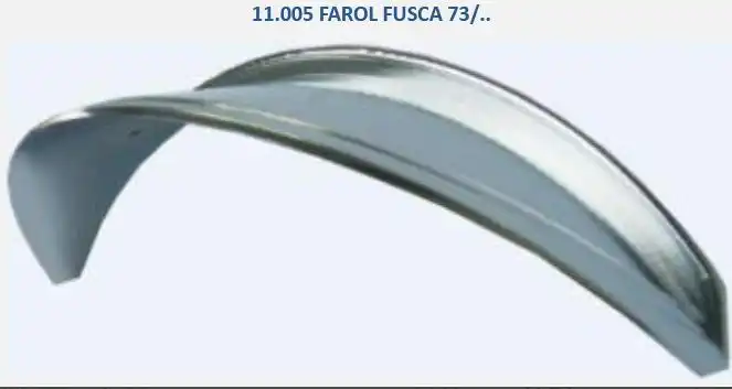 SOBRANCELHA FAROL FUSCA CROMADO PLASTICO