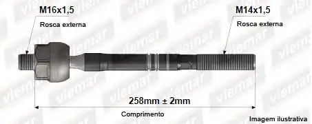 BARRA AXIAL RANGER 98/2012 EXPLORER 95/98 HIDRAULICA