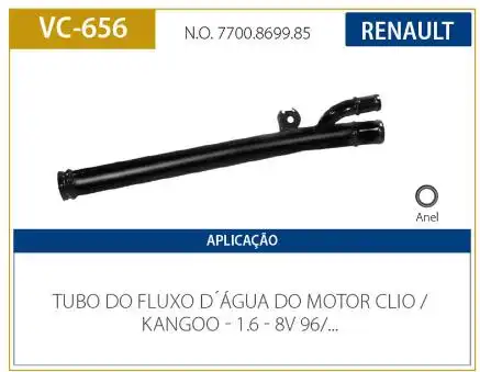 TUBO REFRIGERACAO MOTOR RENAULT CLIO 1.6 8V 1996/