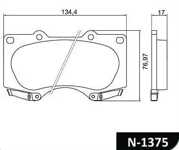 PASTILHA FREIO DIANTEIRA TOYOTA HILUX 2.7 3.0 2009/