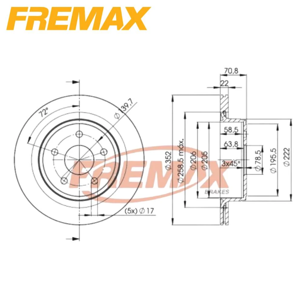 DISCO FREIO TRASEIRO RAM CLASSIC 5.7 V8 2022 A 2026