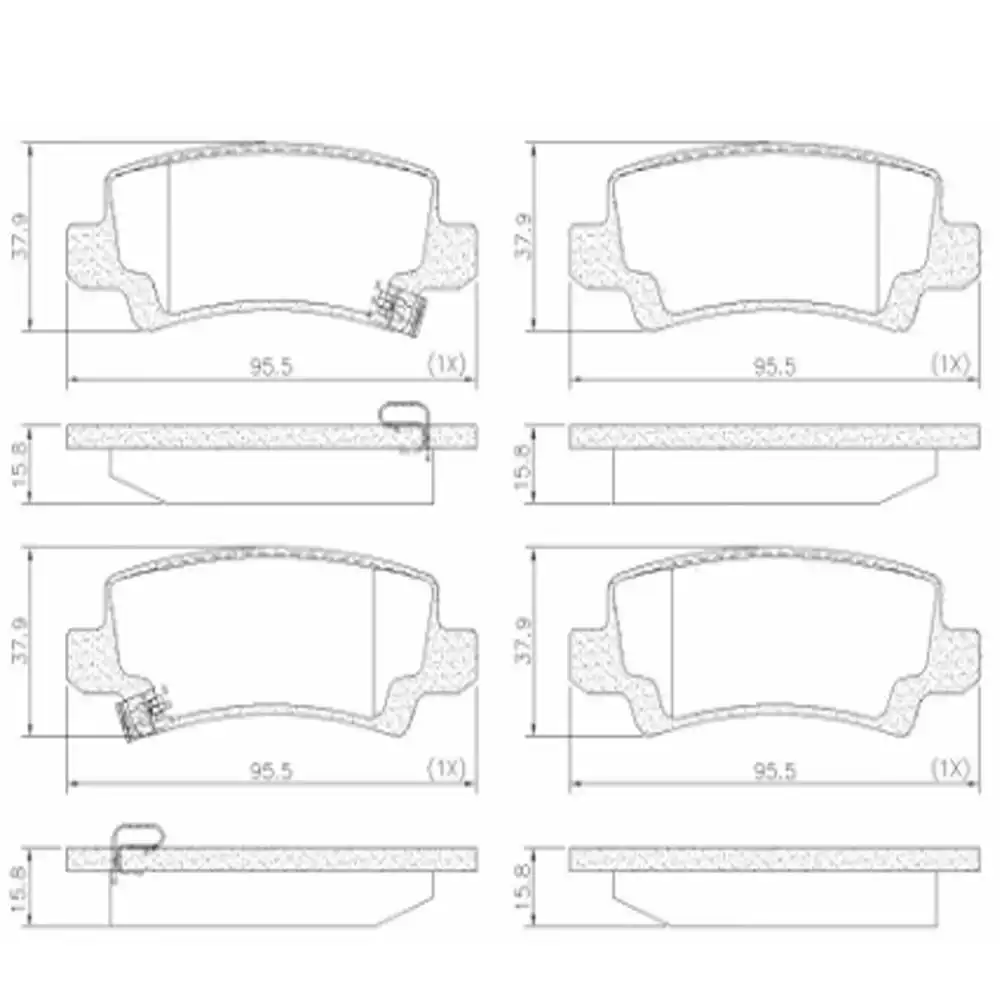 PASTILHA FREIO TRASEIRA TOYOTA COROLLA 1.6 1.8 2002 A 2008